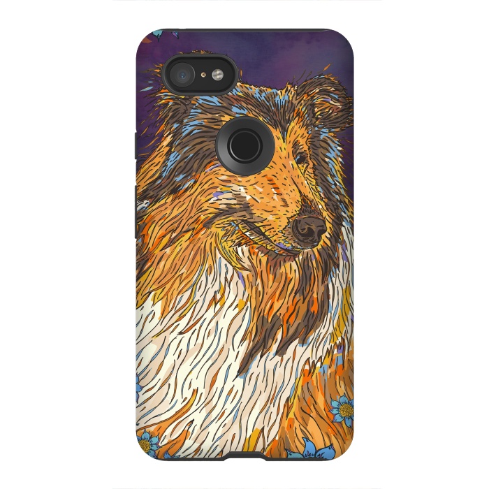 Pixel 3XL StrongFit Rough Collie by Lotti Brown