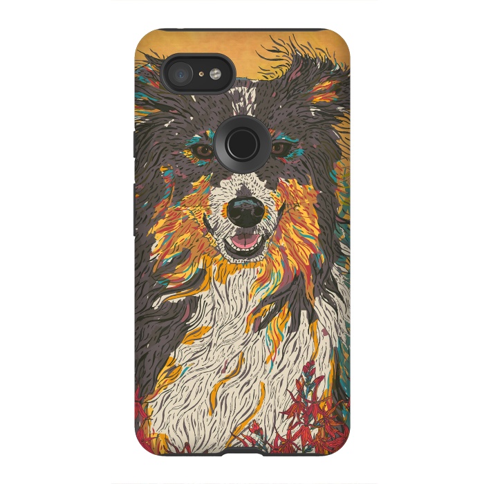 Pixel 3XL StrongFit Border Collie by Lotti Brown