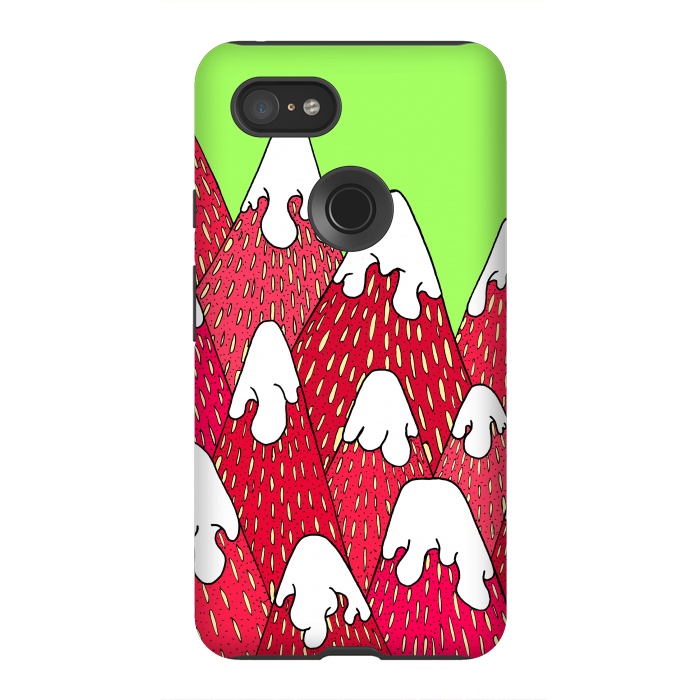 Pixel 3XL StrongFit Strawberry Mountains by Steve Wade (Swade)