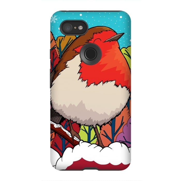 Pixel 3XL StrongFit The Big Red Robin by Steve Wade (Swade)