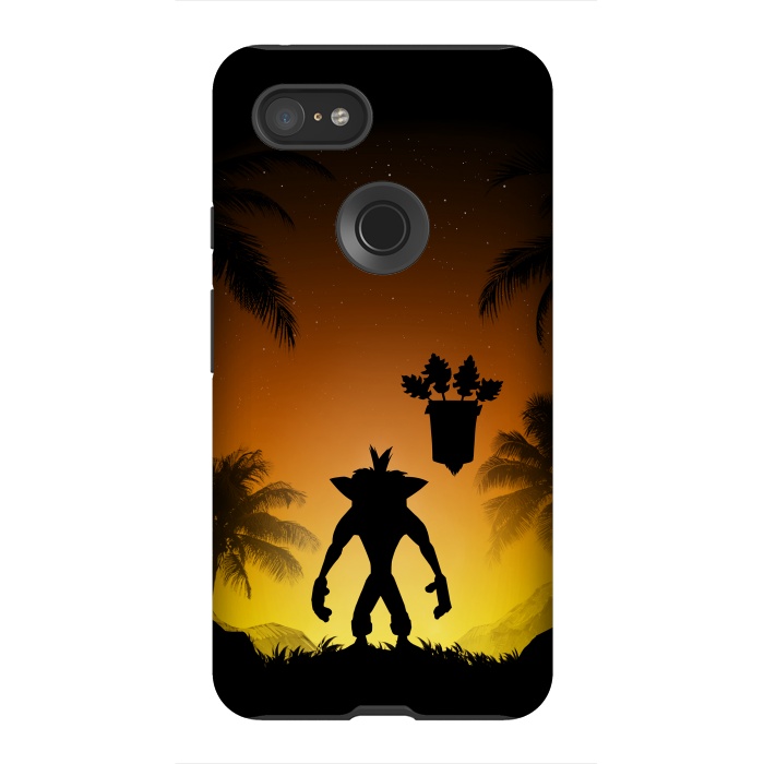 Pixel 3XL StrongFit Protector of the island by Denis Orio Ibañez