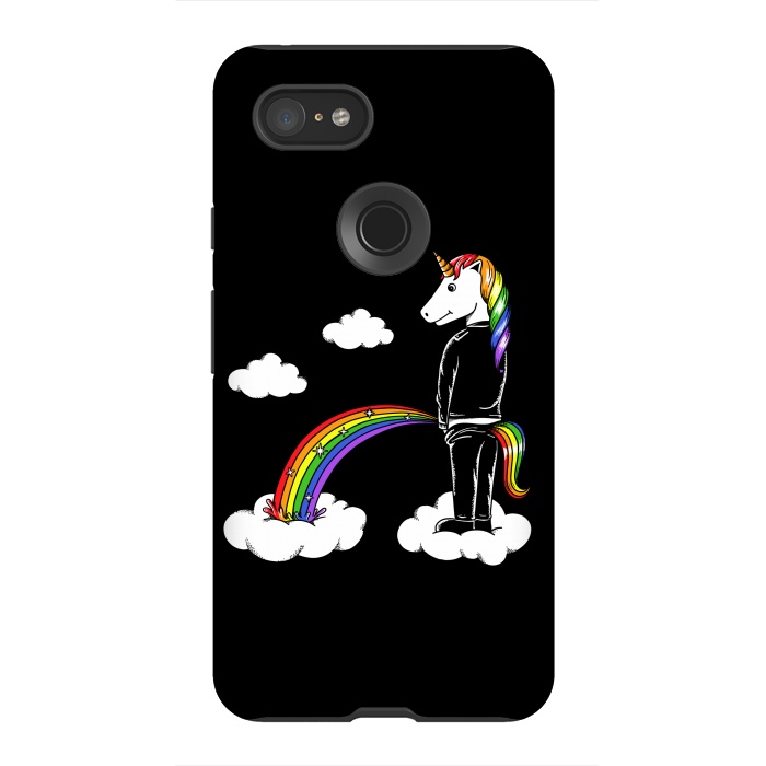 Pixel 3XL StrongFit Unicorn Rainbow by Coffee Man