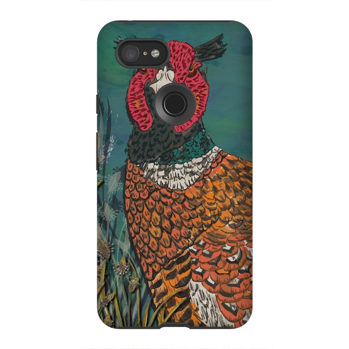 Pixel 3XL StrongFit Funny Pheasant by Lotti Brown