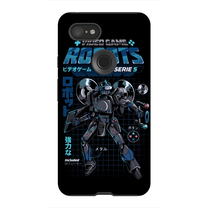 Pixel 3XL StrongFit Video Game Robot - Model S by Ilustrata