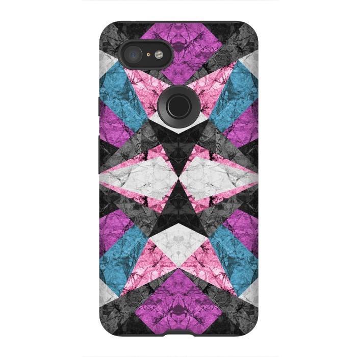 Pixel 3XL StrongFit Marble Geometric Background G438 by Medusa GraphicArt