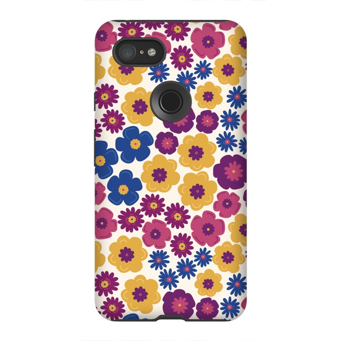 Pixel 3XL StrongFit Pop Floral by TracyLucy Designs