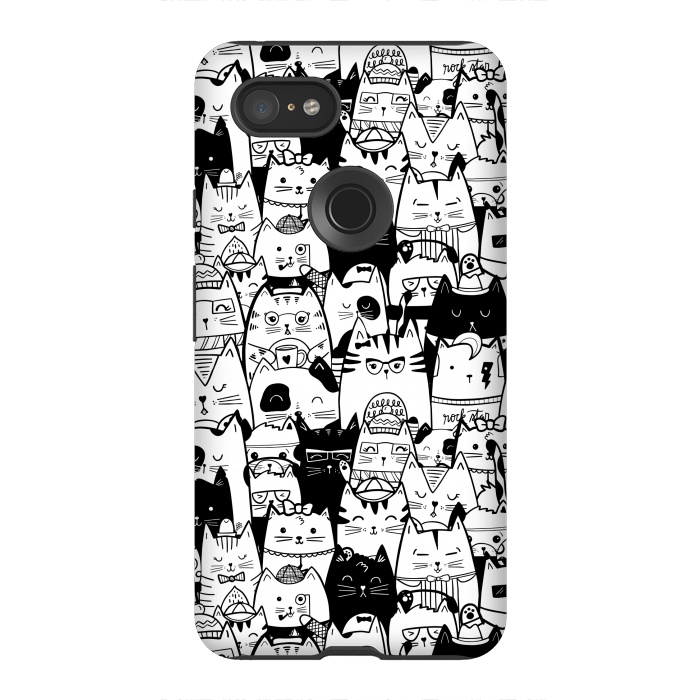 Pixel 3XL StrongFit Itty Bitty Kitty Committee by Noonday Design