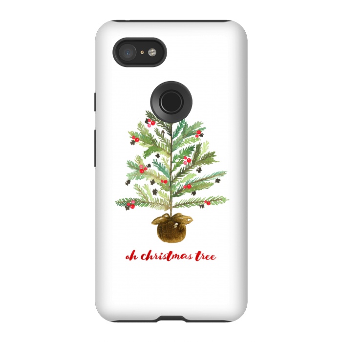 Pixel 3XL StrongFit Oh Christmas Tree by Noonday Design