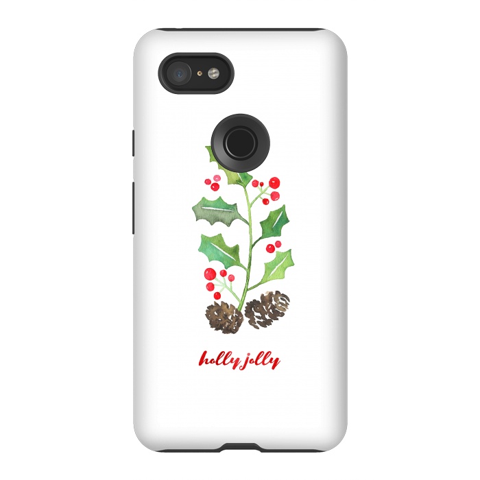 Pixel 3XL StrongFit Holly Jolly by Noonday Design