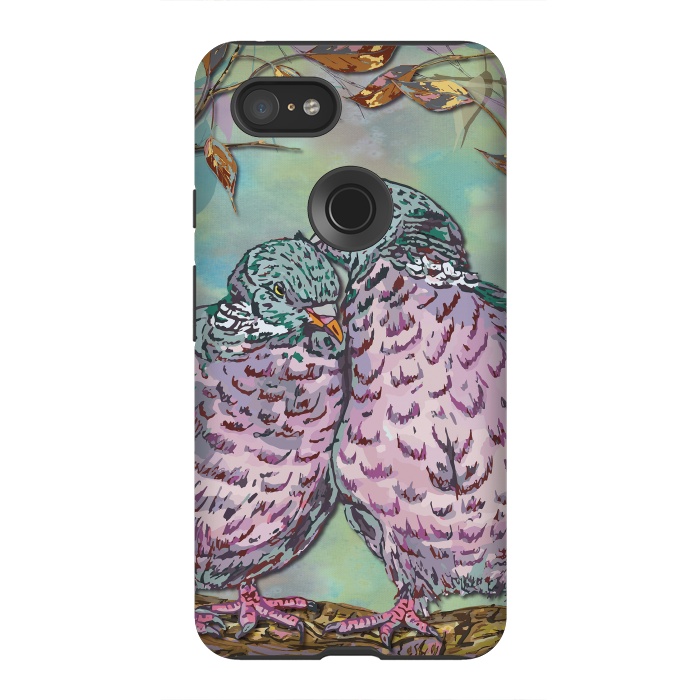 Pixel 3XL StrongFit Loving Ring Doves by Lotti Brown