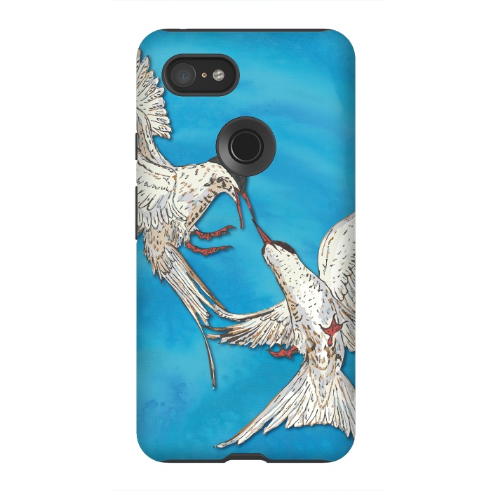 Pixel 3XL StrongFit Arctic Terns by Lotti Brown