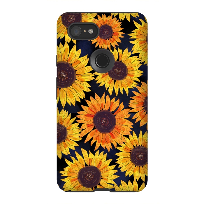 Pixel 3XL StrongFit Sunflowers 2 by Laura Grant