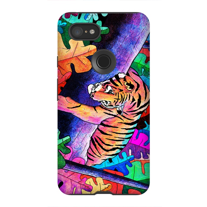 Pixel 3XL StrongFit The lazy tiger by Steve Wade (Swade)