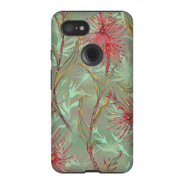 Pixel 3XL StrongFit Red Gum Flower by Lotti Brown