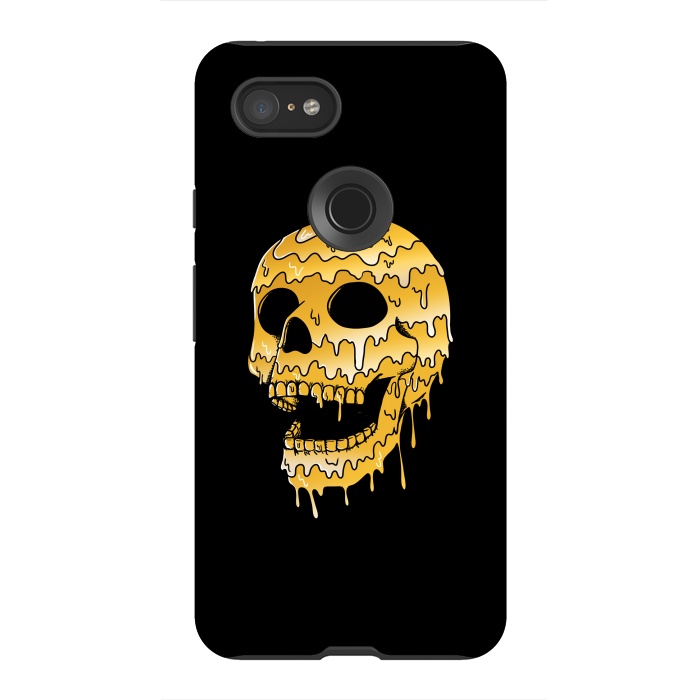 Pixel 3XL StrongFit Gold Skull by Coffee Man