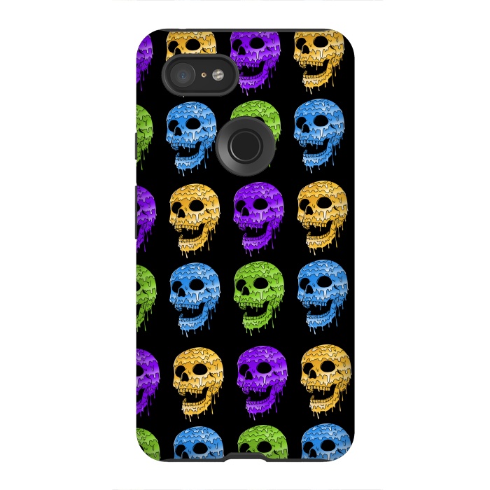 Pixel 3XL StrongFit Skulls Colors by Coffee Man