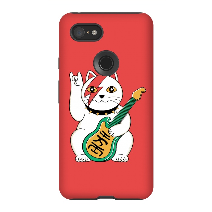 Pixel 3XL StrongFit Cat Lucky by Coffee Man