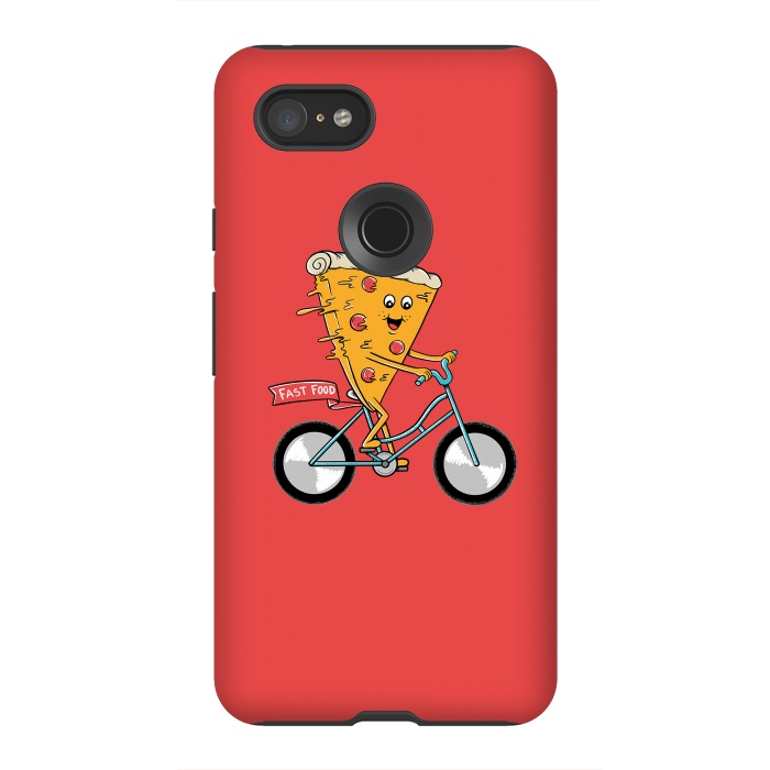 Pixel 3XL StrongFit Pizza Fast Food Red por Coffee Man