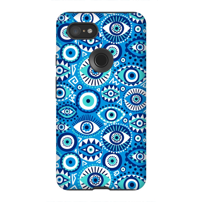 Pixel 3XL StrongFit Evil eye by Laura Grant