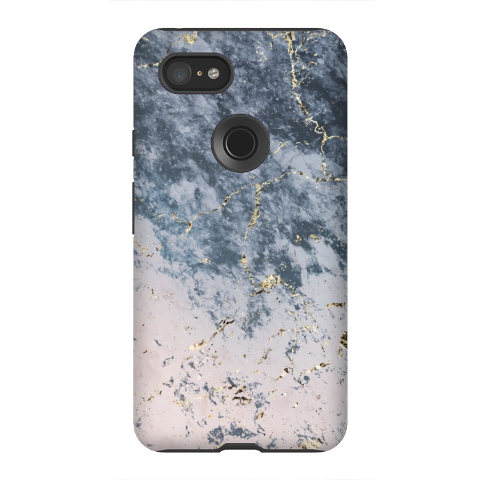 Pixel 3XL StrongFit Pink and blue marble by Winston