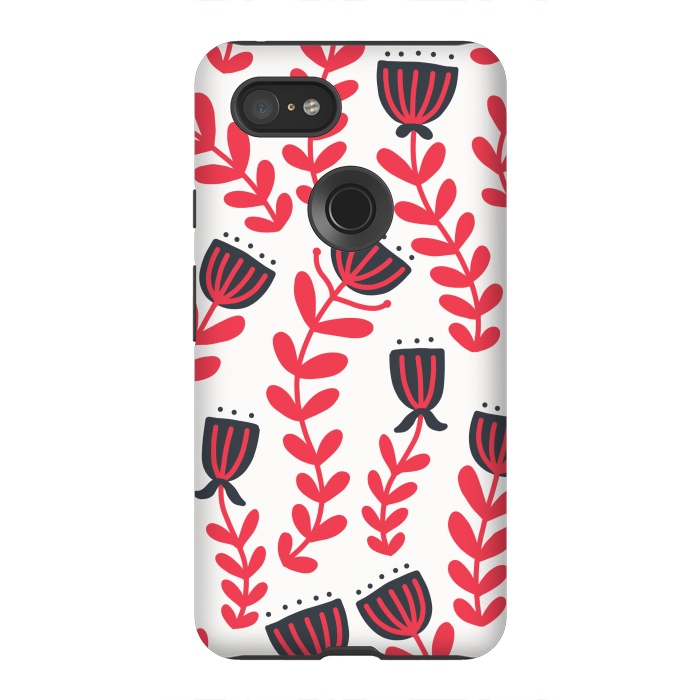 Pixel 3XL StrongFit Red flowers by Winston