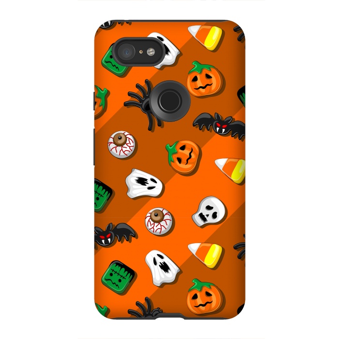 Pixel 3XL StrongFit Halloween Spooky Candies Party by BluedarkArt