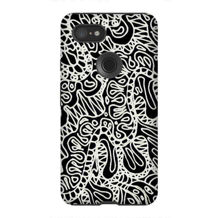 Pixel 3XL StrongFit Doodle Ethnic Style G361 by Medusa GraphicArt