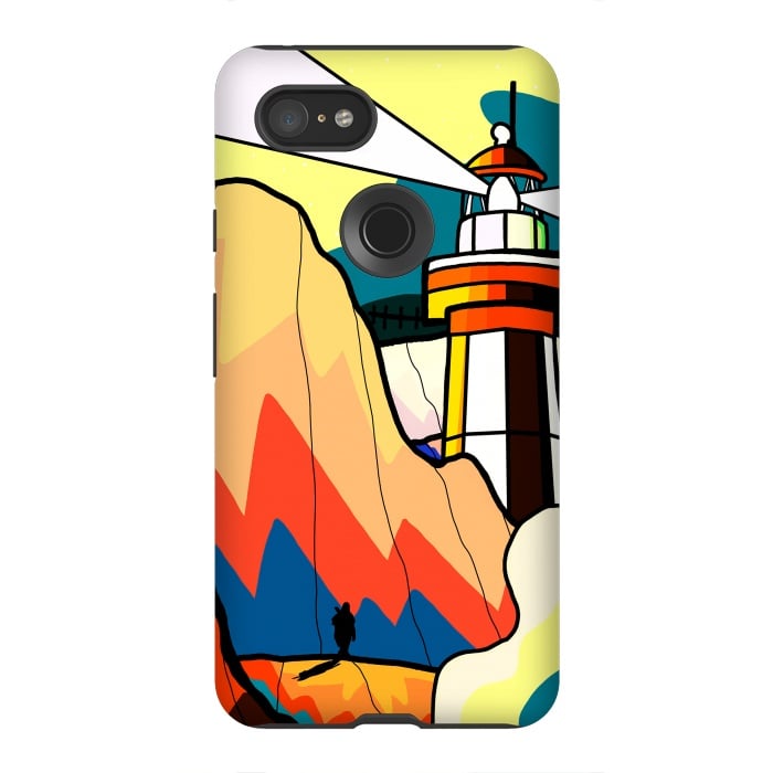 Pixel 3XL StrongFit The lost lighthouse by Steve Wade (Swade)
