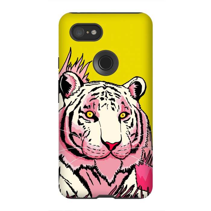 Pixel 3XL StrongFit The pink tone tiger by Steve Wade (Swade)