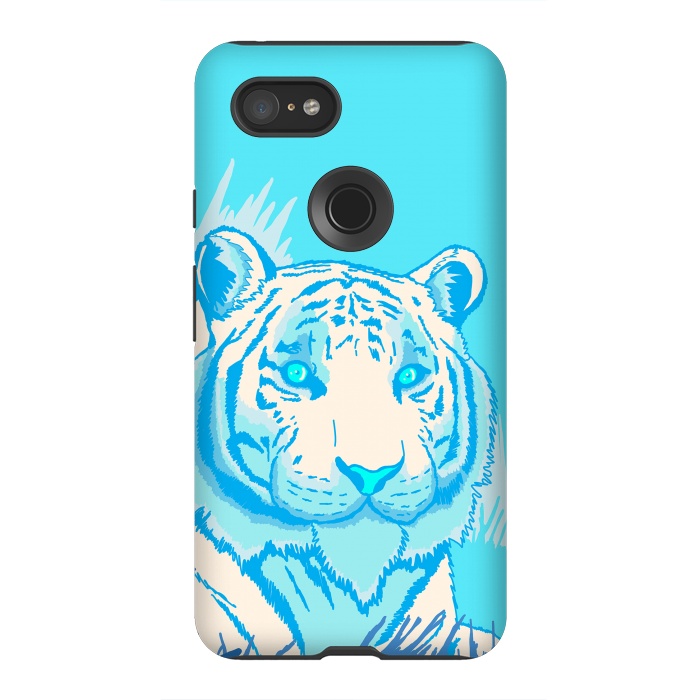 Pixel 3XL StrongFit The blue tiger by Steve Wade (Swade)