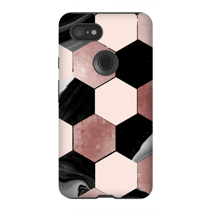 Pixel 3XL StrongFit geometrical marble by haroulita