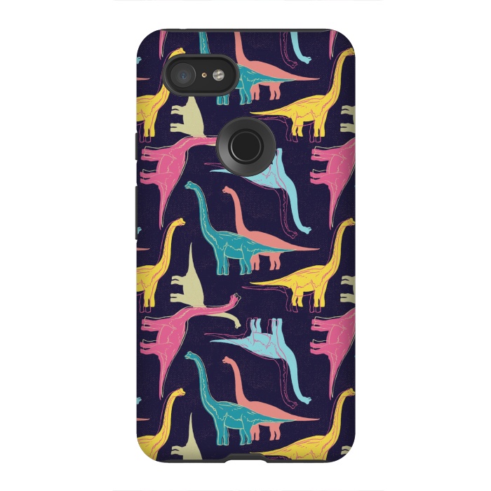 Pixel 3XL StrongFit Rubberneckers - Midnight Blue by Melissa Lee