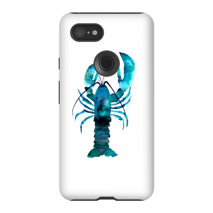 Pixel 3XL StrongFit Blue Lobster by Amaya Brydon
