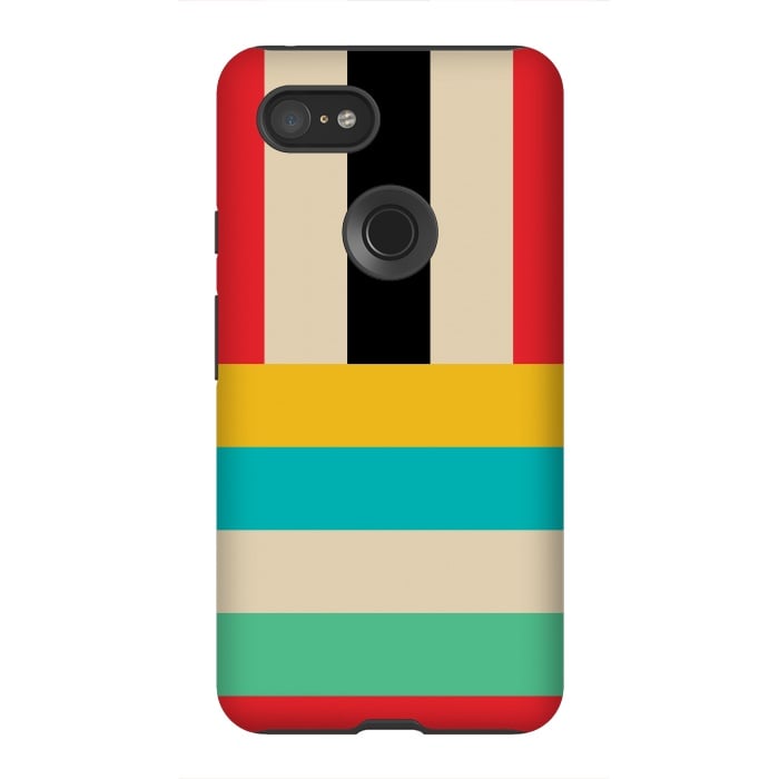 Pixel 3XL StrongFit Multicolor Stripes by TMSarts