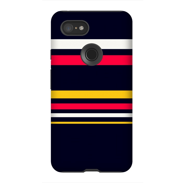 Pixel 3XL StrongFit Flat Colorful Stripes by TMSarts