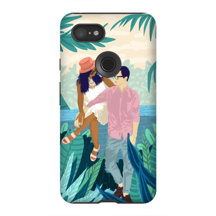 Pixel 3XL StrongFit Tropical Romance by Uma Prabhakar Gokhale