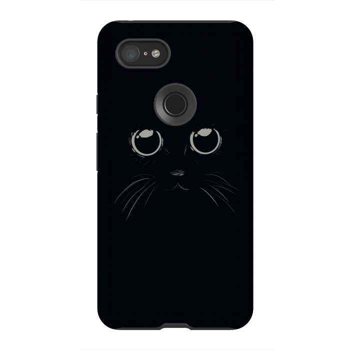 Pixel 3XL StrongFit Black Cat by Sue Anna Joe