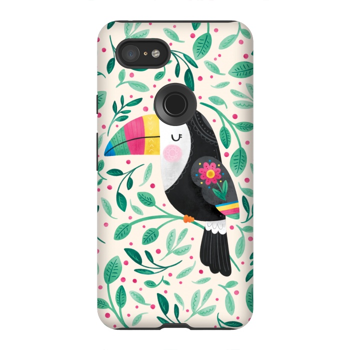Pixel 3XL StrongFit Cheeky Toucan by Noonday Design