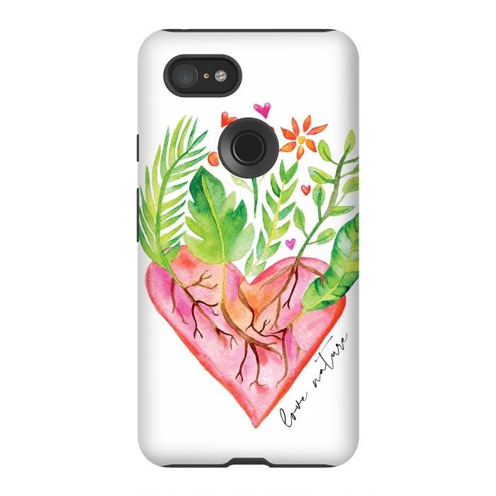 Pixel 3XL StrongFit Greenies Love by Pom Graphic Design