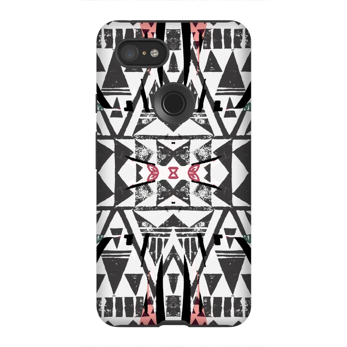 Pixel 3XL StrongFit Ethnic tribal triangles by Oana 