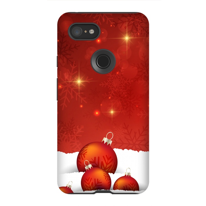 Pixel 3XL StrongFit Red Christmas by Texnotropio