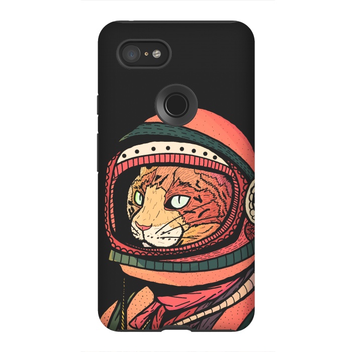 Pixel 3XL StrongFit The ginger space cat by Steve Wade (Swade)