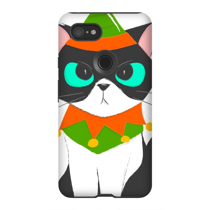 Pixel 3XL StrongFit funny kitty by haroulita
