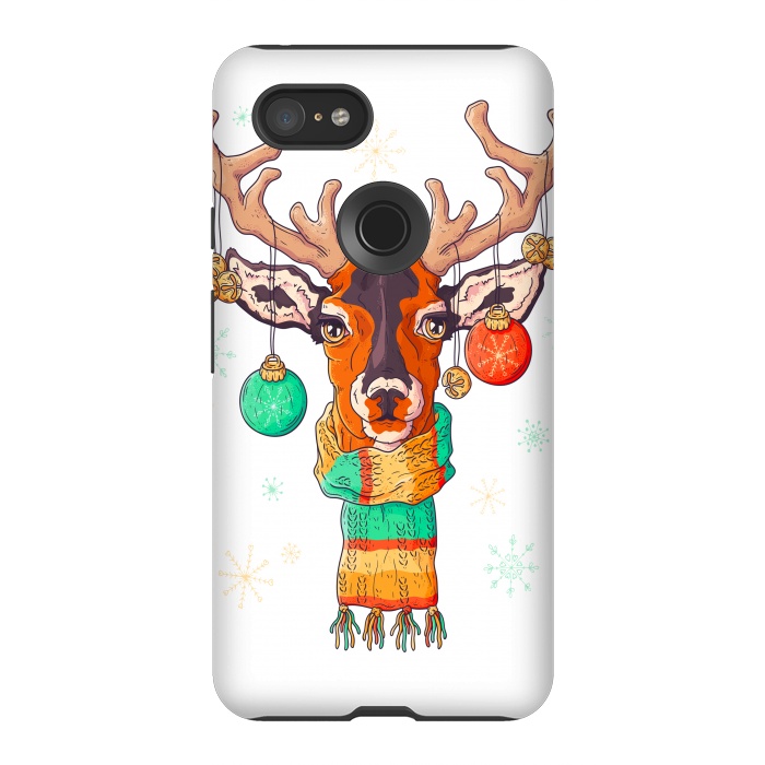 Pixel 3XL StrongFit christmas reindeer by haroulita
