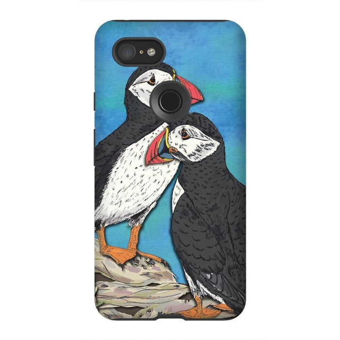 Pixel 3XL StrongFit Puffin Perfection by Lotti Brown