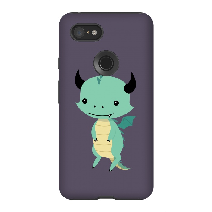 Pixel 3XL StrongFit Cute dragon by Laura Nagel