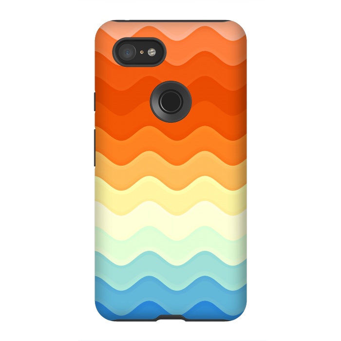 Pixel 3XL StrongFit Color Waves by Creativeaxle