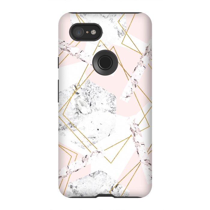 Pixel 3XL StrongFit Marble and abstract frames by Julia Badeeva