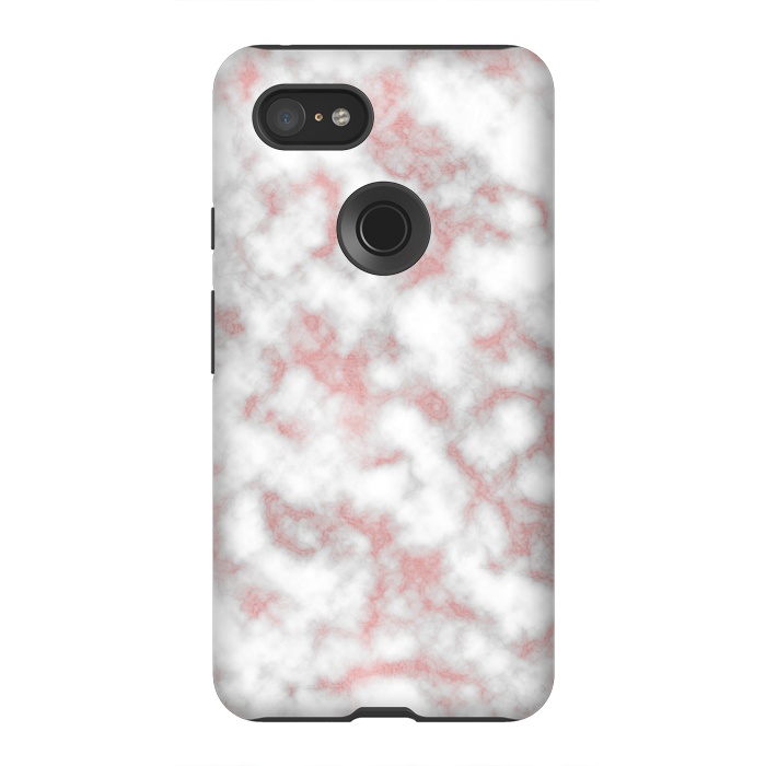 Pixel 3XL StrongFit Rose Gold Marble Texture by Julie Erin Designs