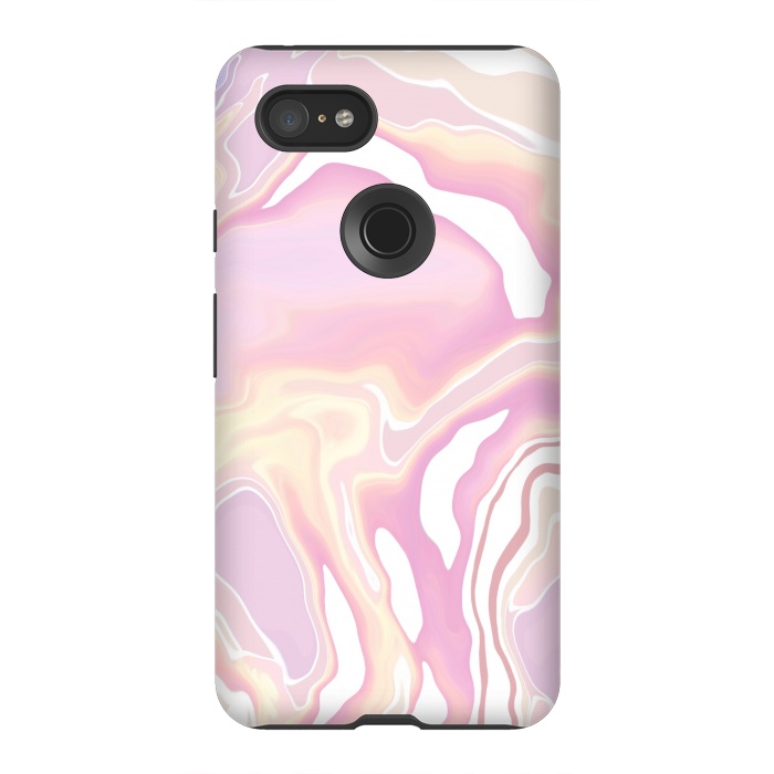 Pixel 3XL StrongFit Pink marble art by Jms